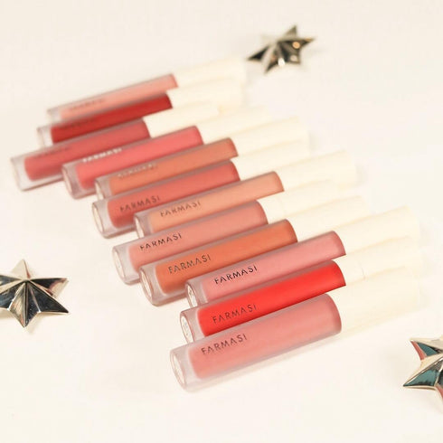 FARMASi Make Up Matte Liquid Lipstick, Long-Lasting, Ultra-comfortable, High-Impact, Lightweight, Organic (Wild Rose)