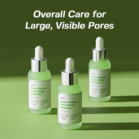 Green Tomato Pore Lifting Ampoule, 1.01 Fl Oz, Instant Pore Minimizing & Tightening Facial Serum