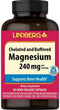 Piping Rock Magnesium Supplement - 240mg, 60 Capsules, Chelated & Buffered for Bone Health, Non-GMO
