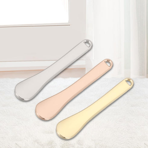 3 Pack Metal Cosmetic Spatulas, Mini Makeup Spoon, Eye Cream Applicator, Facial Cream Mask Scoop Tool (Gold, Silver,