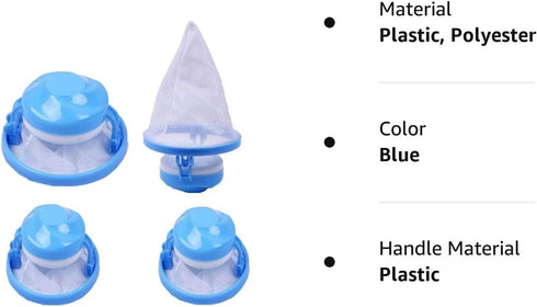 New Washing Machine Hair Filter Cleaning Mesh Bag, Home Floating Catcher Pouch for Laundry Lint