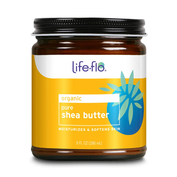 LIFE-FLO Pure Organic Shea Butter, Unrefined, 9oz | Moisturizes, Smooths & Conditions Skin, Hair & Scalp