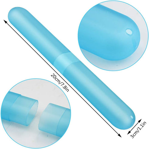 48PCS Portable Plastic Toothbrush Cases in Six Colors, Dust-proof Holder for Daily and Travel Use