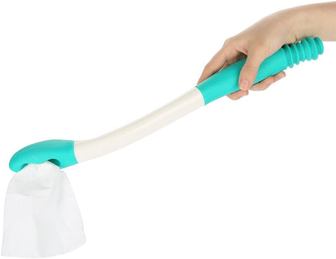 Qiterr Bottom Wiper, Long Handle Reach Comfort Holder Toilet Paper Tissue Grip Self Wipe Aid Helper