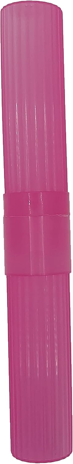 Toothbrush Holder (Pink) - Made in The USA with Ventilation Holes for Drying