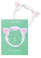 I DEW CARE Face Wash Headband - White Cat Design for Washing, Cleansing, Spa, Quick Dry, Reusable