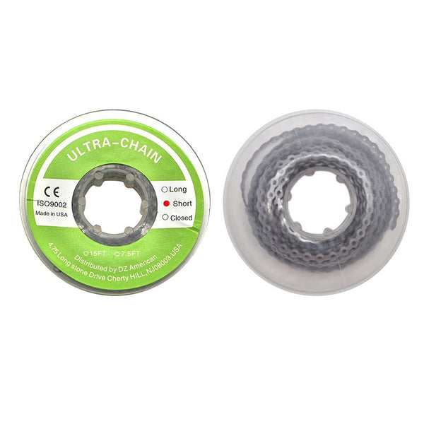 RZJZGZ Gray Dental Orthodontic Elastic Chain Power Chains Brace Spool Elastic Rubber Band (Short)