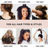 Kitsch Spiral Ponytail Holders for Women - Waterproof Hair Ties for Teens, Stylish Phone Cord Ties & Coils, 8 Pcs, Black