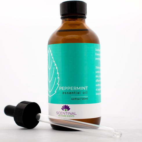 Scentinal Premium Peppermint Essential Oil - 100% Pure Natural & Undiluted - Extra Large 4oz Bottle