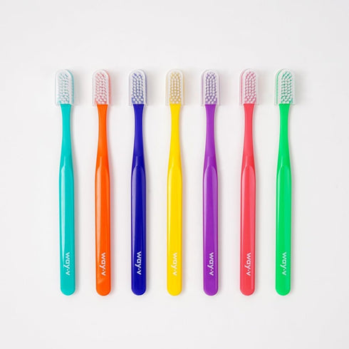 Extra Soft Toothbrush Refill for Adults - 7 Pcs Manual Toothbrushes with Individual Head Covers, Pink