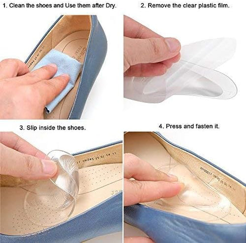 Dr. Foot's Arch Support Shoe Insoles for Flat Feet, Gel Arch Inserts for Plantar Fasciitis, 2 Pairs