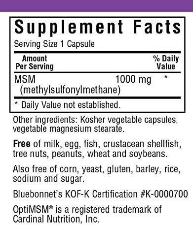 BlueBonnet MSM Supplement, 120 Count