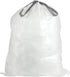 Plasticplace Custom Fit Trash Bags, 50 Count, Compatible with simplehuman Code J, White Drawstring Liners, 10-10.5