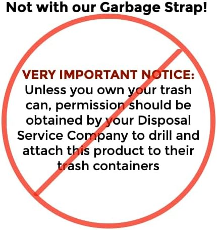 Adjustable Garbage Can Security Strap, Heavy Duty Material, Black Garbage Strap