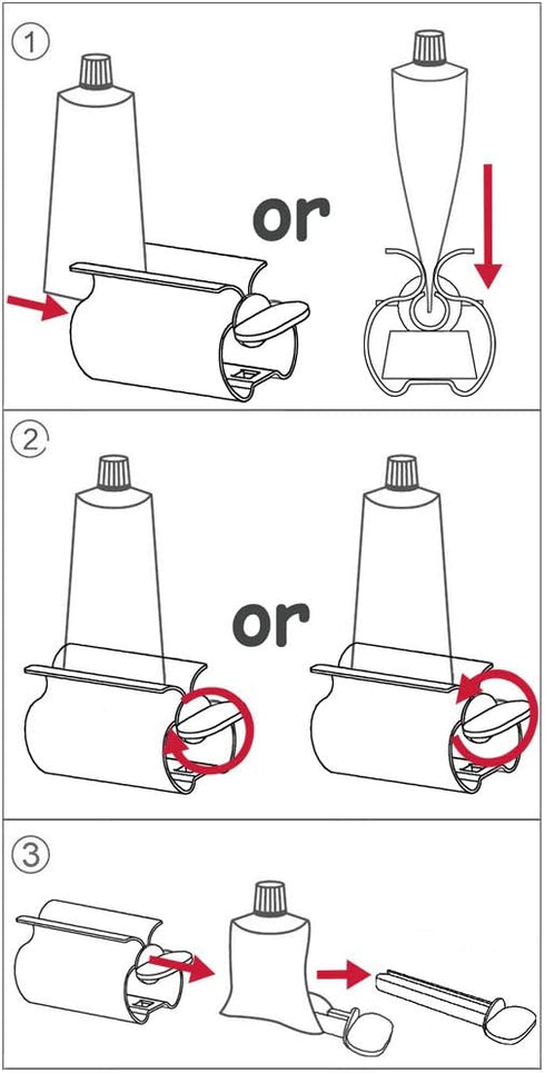 Set 2 XYKEEY Toothpaste Tube Squeezer - of Toothpaste Squeezer Rollers, Metal Toothpaste Tube Wringer Seat Holder Stand