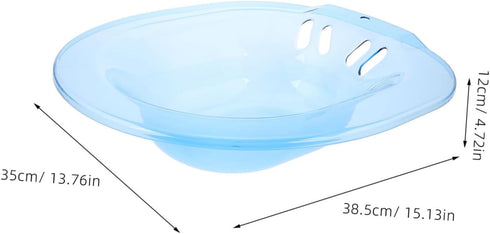 Postpartum Care Sitz Bath Basin for Toilet Soak Tub Easy to Clean and Use Blue Hygiene Basin for Women S Intimate Care