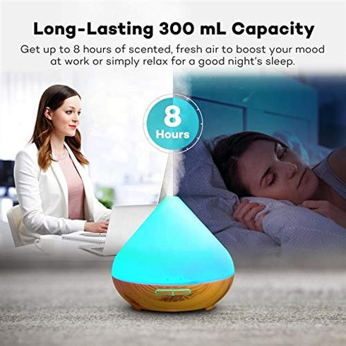 Serenity Essential Oil Diffuser Refresh Cool Mist Diffuser, Light LED