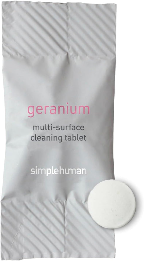 simplehuman Multi-Surface Cleaning Tablets - Geranium, 12 Tablets (Yields 6 oz Cleaner Each)