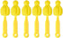 6 Pack Long Handle Bottle Nipple Cleaner Sponge Brush, BPA-Free Scrubber - Yellow