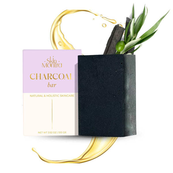 SKIN MATRA - Holistic & Natural Charcoal Bar - Handmade Skincare with Activated Charcoal, Organic Olive Oil