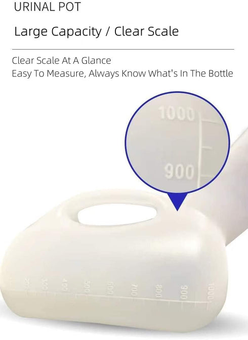 Portable Urinal for Men, Spill Proof 34oz /1000ml Urinal for Car and Travel Use