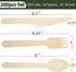LotFancy Disposable Wooden Cutlery Set, Pack of 200 (100 Forks, 50 Spoons, 50 Knives) Biodegradable Compostable Utensils, Eco-Friendly Recyclable Flatware by LotFancy