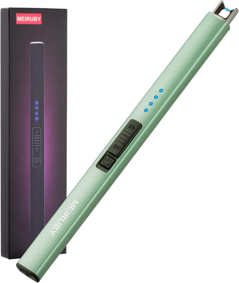 Electric Candle Lighter - Long Rechargeable Arc Windproof Flameless Lighter for Candle, Camping, BBQ, Birthday Gifts