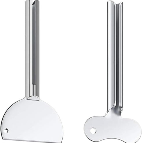 XYSRXWY 2Pcs Stainless Steel Toothpaste Squeezer, Metal Tube Squeezer Keys Tube Roller Dispenser
