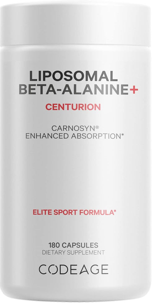 Codeage Liposomal Beta-Alanine Supplement, CarnoSyn Beta-Alanine, 180 Capsules, 2-Month Supply, Non-GMO