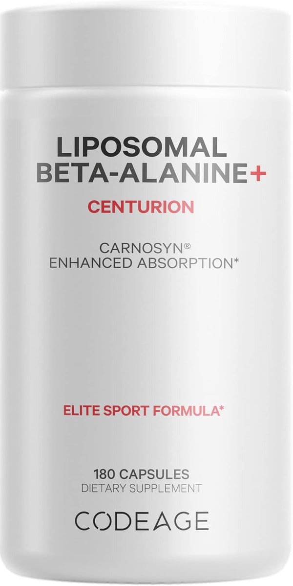 Codeage Liposomal Beta-Alanine Supplement, CarnoSyn Beta-Alanine, 180 Capsules, 2-Month Supply, Non-GMO