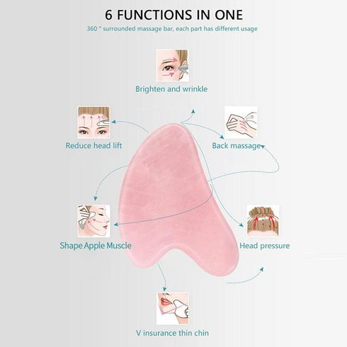 LadyCent Gua Sha Massage Tool - Natural Acupuncture Scraper for Body and Face