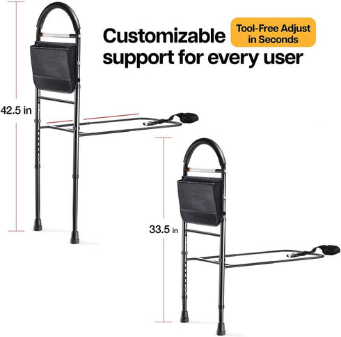 Medical king Bed Rails for Elderly Adults Safety Bed Assist Rails for Seniors with Adjustable Heights ASTM Approved
