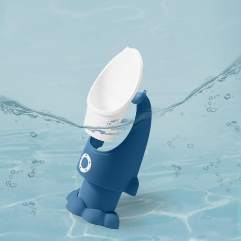 LOLIPPYY Adjustable Rocket Urinal Potty for Boys Fun and Easy Toilet Training Cute Cartoon Design Deep Sea Blue
