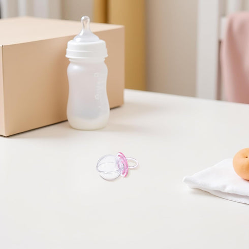 SEWCHICS 24pcs Shower Candy Favor Boxes, Mini Pacifier Treat Containers, Blue Pink Keepsake Boxes for Baptism, Birthday
