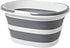 Large Plastic Cleaning Caddy Bucket with Handles - Portable Tool Storage Tote, Collapsible for Fishing, Garden (Grey)