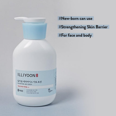 ILLIYOON Ceramide Ato Lotion 528ml - Daily Moisturizing Lotion for All Skin Types, Deep Moisturizing & Soothing Effect