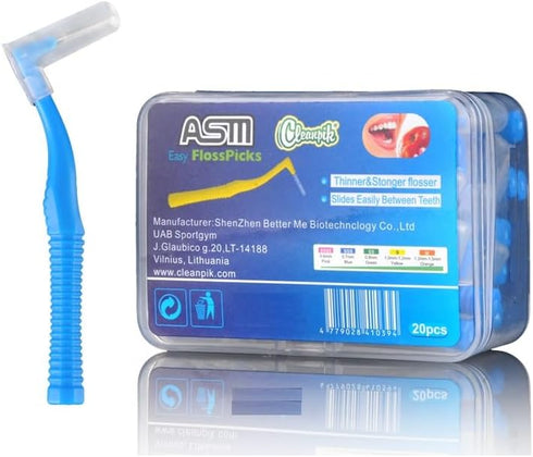 Interdental Angled Brush, Blue, 20 Each (Pack of 2)