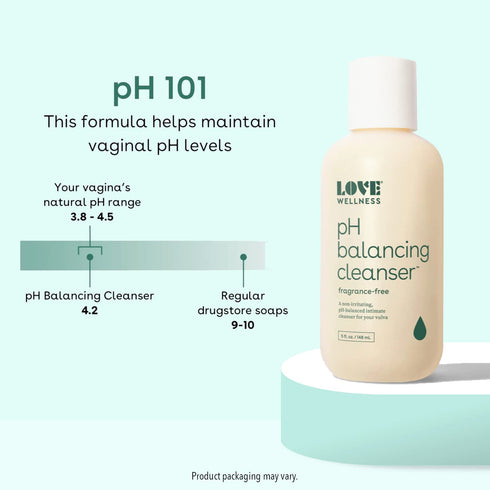Love Wellness Feminine Wash for Women, pH Balancing Cleanser, Fragrance-Free, 5 Fl Oz
