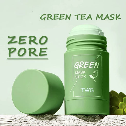 2PACK Girl Green Tea Solid Mask Stick, Deep Cleaning Mud Mask Stick for Oil Control and Anti-Acne Skin Care