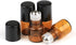 Wresty 25 Pcs Essential Oil Glass Roller Bottles, Mini Refillable Amber Glass Roll On Bottles (1ml)