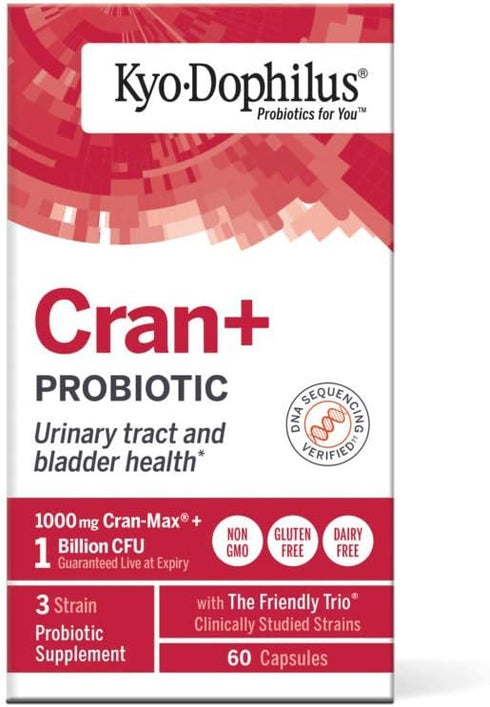Kyo-Dophilus Cran+ Probiotic - Urinary Tract and Bladder Health*, 60 Capsules