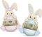 Set of 2 Easter Money Holder Bunny Egg Cash Holder, 3D Wooden
