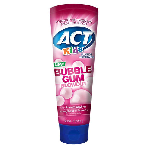 ACT Kids Bubblegum Blowout Toothpaste, 4.6 Ounce (Pack of 3)