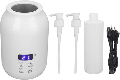 Pissente 110-240V Essential Oil Heater, Massage Oil Heater LED Display Touch Control Temperature Adjust Single Bottle
