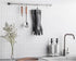 HOMSSEM Dishwashing Gloves with Hanging Hooks - 2 Pairs of Latex Navy, Gray Rubber Gloves for Cleaning