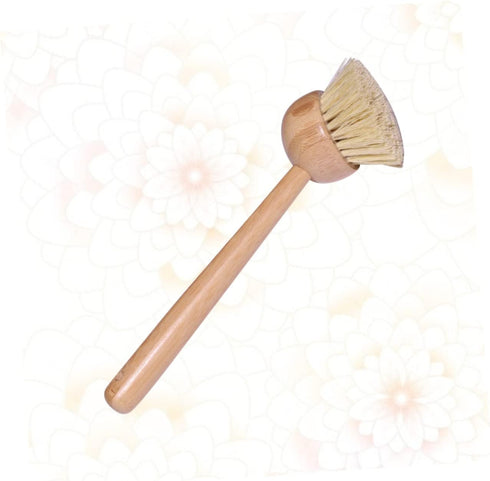 Zerodeko Wok Cleaning Tool, Wooden Dish Brush Kitchen Cleaning Sponge Bath Tub Scrubber