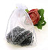50 Pcs 5x7 inch Gift Wrap Bags, Organza Sheer Clear Tulle Fabric, White Drawstring Sachet for Party Favors