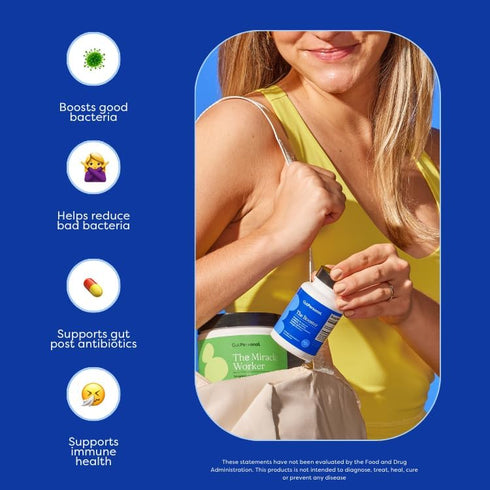 The Booster Targeted Probiotic for Gut Health, 5 Billion CFU Saccharomyces Boulardii, Capsules, 30 Servings