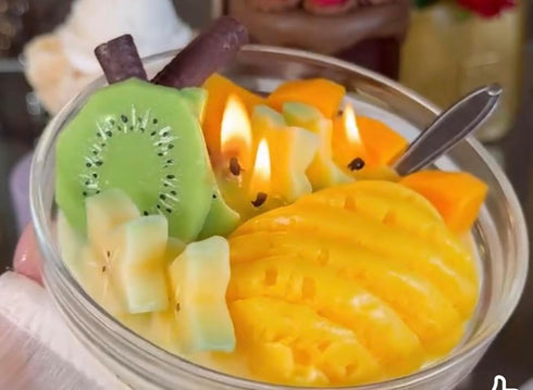 Leilanis Beauty Leilanis Aromathic Tropical Candls (Fruit Yogurt with a Pineapple Fragance and Snow