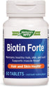 Biotin Forte, Supports Healthy Hair and Skin, Energy and Nerve Function, 60 Tablets, Nature's Way